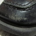 黒の革靴のつま先修理 with アドカラー