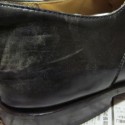 黒の革靴の色落ち修繕（第2弾）